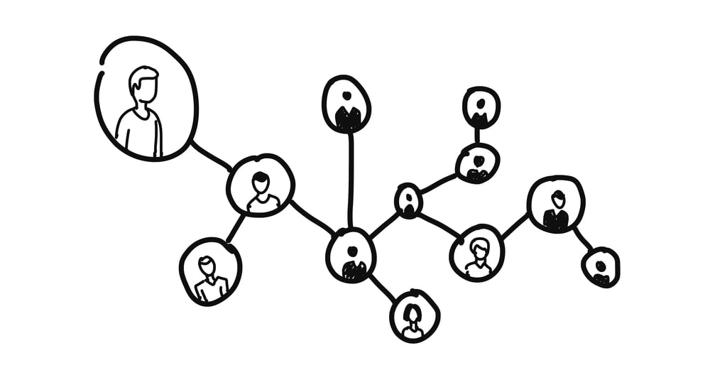 Background conceptual image of network interaction concept